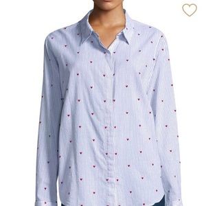 RAILS TAYLOR STRIPE HEARTS SHIRT
